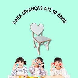 Cadeira Infantil Coração em Mdf - 2