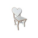 Ver imagem 1 de Cadeira Infantil Coração em Mdf