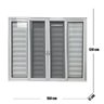 Janela Veneziana 6 Folhas com Tela Mosquiteira Linha 25 Branco 120x150 - 7