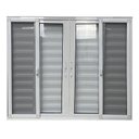 Ver imagem 4 de Janela Veneziana 6 Folhas com Tela Mosqueteira Linha 25 120x200 Branco Esquadrias Bergamo