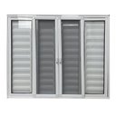 Ver imagem 3 de Janela Veneziana 6 Folhas com Tela Mosqueteira Linha 25 120x200 Branco Esquadrias Bergamo