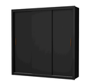 Ver imagem 2 de Guarda Roupa Clara 3 Portas sem Espelho Preto - Carioca