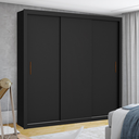 Ver imagem 1 de Guarda Roupa Clara 3 Portas sem Espelho Preto - Carioca