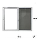 Ver imagem 5 de Janela Vitro 2 Folhas Móveis com Tela Mosquiteira Linha 25 100x120