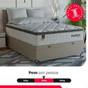 Ver imagem 5 de Cama Box Baú Viúva + Colchão Comfort Class Pillow Top Branco/suede Bege