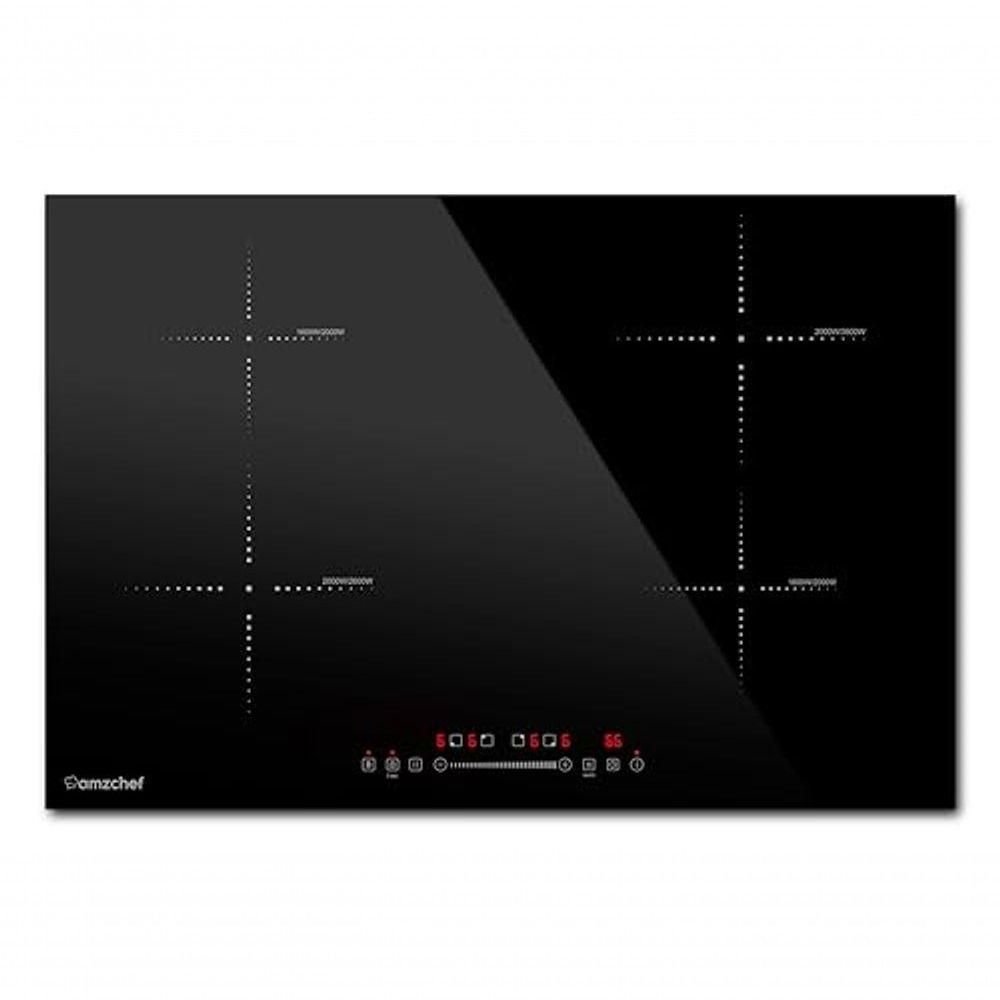 Amzchef Cooktop Elétrico 30'' Indução com 4 Bocas Boost, Controle Touch - 1