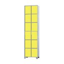 Ver imagem 1 de Armário Roupeiro de Aço 12 Portas para Vestiário Academia Locker Amarelo com Chave