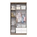 Ver imagem 5 de Guarda Roupa Infantil Bala de Menta 3 Pts Rustico/branco - Henn