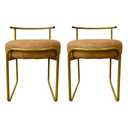 Ver imagem 2 de Kit 2 Banqueta Decorativa Sala Área Gourmet Puff Ferro Facto:caramelo