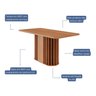Mesa para Sala de Jantar Julieta 160 Cm sem Vidro - 3