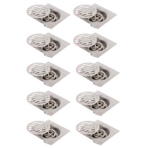 Ralo Inteligente Aço Inox Anti Odor Insetos 10x10 Kit 10 Unidades Banheiro Casa Lavabo