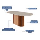 Ver imagem 3 de Mesa para Sala de Jantar Julieta 210 Cm Oval