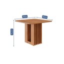 Ver imagem 4 de Mesa para Sala de Jantar Ariela 0,95x0,95 sem Vidro Marrom/Cinamomo