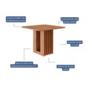 Ver imagem 3 de Mesa para Sala de Jantar Ariela 0,95x0,95 sem Vidro Marrom/Cinamomo