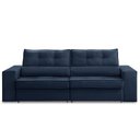 Ver imagem 4 de Sofá Retrátil e Reclinável 3 Lugares 2,30m com Molas Milena Suede Azul Rover & Beato