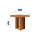 Ver imagem 4 de Mesa para Sala de Jantar Ariela Redonda 109 cm sem Vidro Marrom/Cinamomo