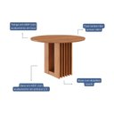 Ver imagem 3 de Mesa para Sala de Jantar Ariela Redonda 109 cm sem Vidro Marrom/Cinamomo