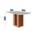 Ver imagem 4 de Mesa para Sala de Jantar Ariela 130 cm Marrom/Cinamomo/Offwhite