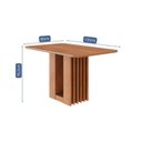 Ver imagem 4 de Mesa para Sala de Jantar Ariela 130 cm sem Vidro Marrom/Cinamomo