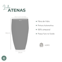 Ver imagem 3 de Vaso de Fibra de Vidro Atenas g 90cm Vitrificado Grande Champagne Brilhante
