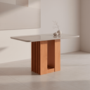 Ver imagem 1 de Mesa para Sala de Jantar Ariela 160 cm Marrom/Cinamomo/Offwhite