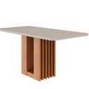 Ver imagem 2 de Mesa para Sala de Jantar Ariela 160 cm Marrom/Cinamomo/Offwhite
