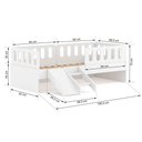 Ver imagem 5 de Cama Solteiro Mdf Bp com Escadinha/escorrega 03 Grades e Cabeceira Megamobilia