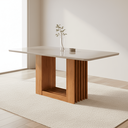 Ver imagem 1 de Mesa para Sala de Jantar Ariela 180 cm Marrom/Cinamomo/Offwhite