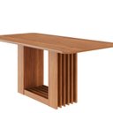 Ver imagem 2 de Mesa para Sala de Jantar Ariela 180 cm sem Vidro Marrom/Cinamomo