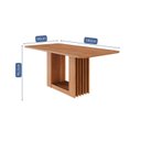 Ver imagem 4 de Mesa para Sala de Jantar Ariela 180 cm sem Vidro Marrom/Cinamomo