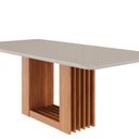 Ver imagem 2 de Mesa para Sala de Jantar Ariela 210 cm Marrom/Cinamomo/Offwhite