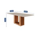 Ver imagem 4 de Mesa para Sala de Jantar Ariela 210 cm Marrom/Cinamomo/Offwhite