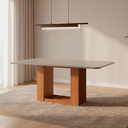 Ver imagem 1 de Mesa para Sala de Jantar Ariela 210 cm Marrom/Cinamomo/Offwhite