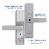 Fechadura Digital de Embutir Esf-de2000b Elsys Prata - 3