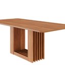 Ver imagem 2 de Mesa para Sala de Jantar Ariela 210 cm sem Vidro Marrom/Cinamomo