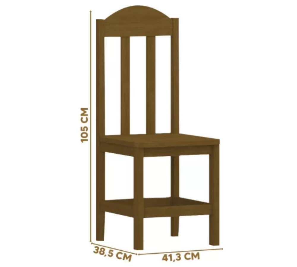 Mesa Com 10 Cadeiras de Madeira Maciça 220x88 Safira Imbuia - 3