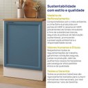 Ver imagem 7 de Balcão Planejado 1 Porta 60cm com Tampo Soho CabeCasa MadeiraOriginals Branco/Azul