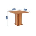 Ver imagem 3 de Mesa para Sala de Jantar Sophia 0,95cm x 0,95 sem Vidro Marrom/Cinamomo