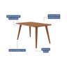 Mesa para Sala de Jantar Adele 130 Cm sem Vidro - 4