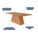 Ver imagem 4 de Mesa para Sala de Jantar Helena D 210 cm sem Vidro Marrom/Cinamomo