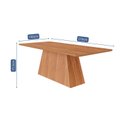 Ver imagem 3 de Mesa para Sala de Jantar Helena D 210 cm sem Vidro Marrom/Cinamomo