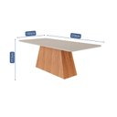 Ver imagem 3 de Mesa para Sala de Jantar Helena D 210 cm Marrom/Cinamomo/Offwhite