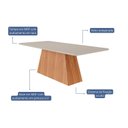 Ver imagem 4 de Mesa para Sala de Jantar Helena D 210 cm Marrom/Cinamomo/Offwhite