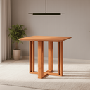 Ver imagem 1 de Mesa para Sala de Jantar Flora 95x95 Marrom/Cinamomo
