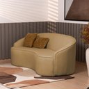 Ver imagem 1 de Sofá Curvo Montserrat 210cm 03 Lugares Bouclé Camel - Nexta Casa