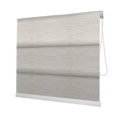 Persiana Romana Cinza - 1,40m Larg X 1,40m Alt - Tecido Blackout - Persianet