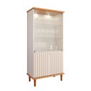Ver imagem 2 de Cristaleira de Sala de Jantar 2 Portas Luiza Bege/Cinamomo/Offwhite
