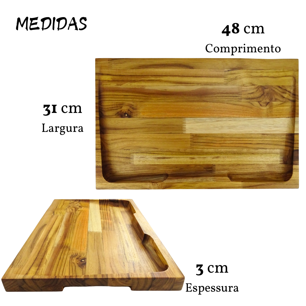 Tábua de Carne para Churrasco Inclinada com Sulco - 5