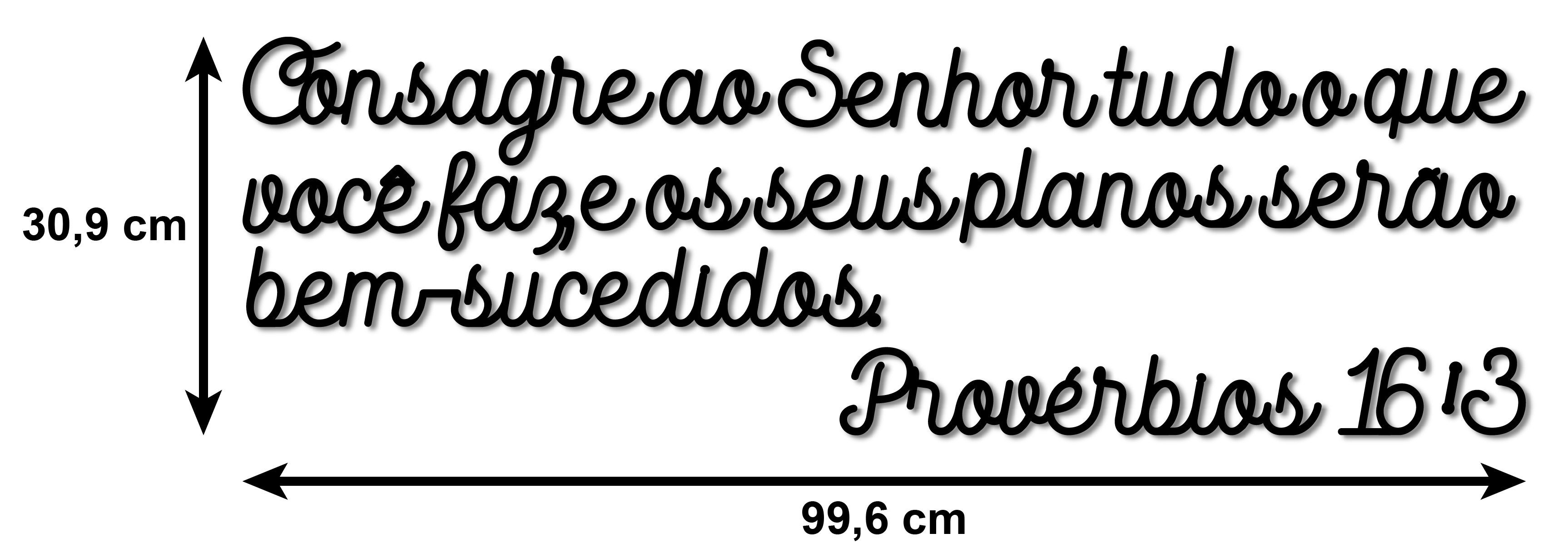 Versículo Bíblico Provérbios 16:3 em MDF 6mm Vazado - 2