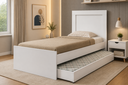 Ver imagem 2 de Cama Solteiro com Auxiliar Retrátil Acompanha 2 Colchões D33 Solteiro Estrutura Resistente:Branco